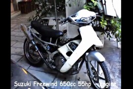 Kinh ngạc Suzuki FX 125cc độ khủng lên 650cc