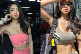 Hot girl gym với vẻ đẹp nóng bỏng, ai cũng nhầm là con lai