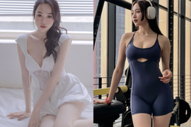 Hot girl “Nóng cùng EURO” lên đồ tập gym bó sát gợi cảm