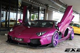 Siêu xe Lamborghini Aventador tím hồng "hàng khủng"