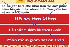 Giả mạo Cổng TTĐT Bộ Công an để thu thập thông tin cá nhân