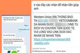 Lừa đảo người bán hàng online bằng website chuyển tiền