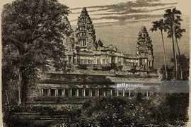 Hình ảnh gây sửng sốt về đền Angkor Wat 140 năm trước