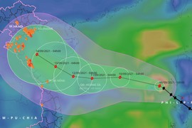 Bão Conson vào Biển Đông giật cấp 11