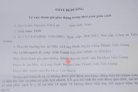 Xã cấp giấy đi đường cho cụ ông 85 tuổi đến viện 'khám thai'