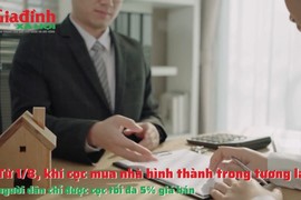 Đặt cọc mua nhà hình thành trong tương lai với 5% giá bán