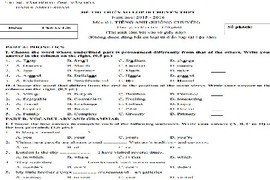 Đề thi thử vào lớp 10 THPT chuyên HN-Amsterdam môn Anh Hà Nội 2015 