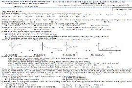 Đề thi thử THPT quốc gia 2015 môn Hóa học THPT Đông Hiếu