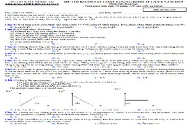 Đề thi thử THPT quốc gia 2015 môn Hóa học THPT Đô Lương 1
