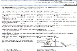 Đề thi thử THPT quốc gia 2015 môn Hóa học tỉnh Nam Định và đáp án