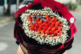 Ngỡ ngàng những bó hoa Valentine từ đồ ăn, chị em thích mê