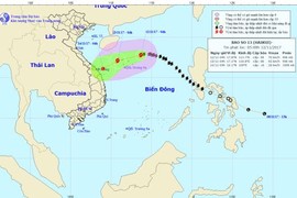 Bão số 13 giật cấp 11, cách quần đảo Hoàng Sa 210km