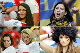 Bóng hồng khoe sắc tô điểm khán đài Euro 2016 