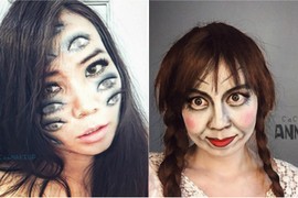 Gái xinh Hà thành hóa trang Halloween siêu kinh dị