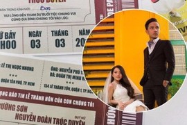 Lấy cảm hứng từ vé xem phim chàng trai tạo ra thiệp cưới độc đáo