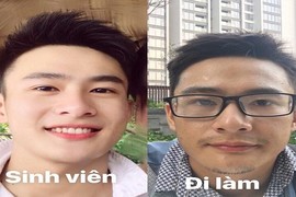 Trào lưu khoe ảnh khác biệt giữa sinh viên và đi làm gây sốt mạng