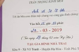 CĐM tức ói máu với thiệp cưới “Mời anh và sự cô đơn"