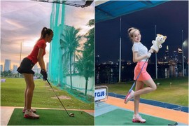 Á hậu kiêm BTV khoe đường cong "triệu like" ở sân golf