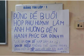 Mới đầu năm, họp phụ huynh nỗi ám ảnh của không ít bạn trẻ