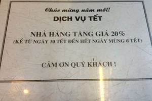 Cà phê, phở Tết “chặt chém” khách