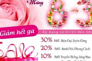 Ồ ạt khuyến mãi, giảm giá “sốc” dịp 8/3