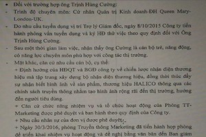 Habeco trần tình việc bổ nhiệm con ông Trịnh Xuân Thanh