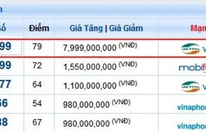 Lần đầu lộ sim “thất quý 9” 8 tỷ đồng ở VN