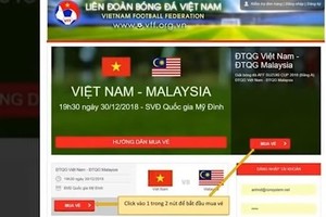 Mua vé xem trận chung kết AFF Suzuki Cup 2018 qua mạng như thế nào?