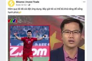 Mạo danh VTV đăng bài Văn Thanh U23 VN quảng cáo cá cược Binomo