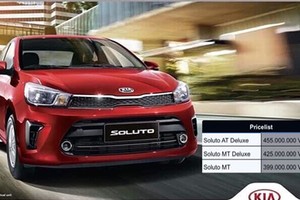 Xe giá rẻ Kia Soluto bán ra từ 399 triệu đồng ở Việt Nam