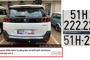 Peugeot 5008 biển "ngũ quý 2" rao bán 4 tỷ ở Sài Gòn 