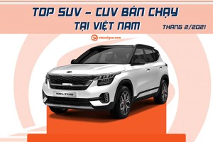 Top xe CUV/SUV bán chạy nhất tại Việt Nam tháng 2/2021