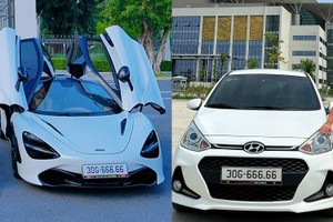 McLaren 720S hơn 20 tỷ định danh biển "ngũ quý 6" của Hyundai i10?