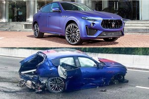 Maserati Levante Trofeo hơn 15 tỷ gây tai nạn "bẹp dúm" ở Sài Gòn