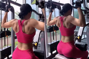 Angela Phương Trinh tập gym, cơ bắp khiến anh em tròn mắt