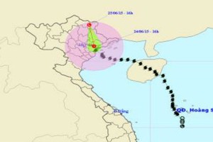 Bão số 1 đã suy yếu thành áp thấp nhiệt đới