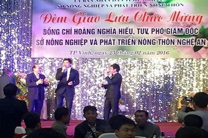 Tiệc mừng PGĐ Sở: GĐ Sở NN&PTNT Nghệ An chỉ là khách mời?