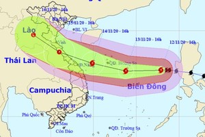 Bão số 13 giật cấp 15, cách quần đảo Hoàng Sa 640km