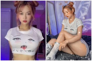 Lại mặc áo bó sát, hot girl TikTok nhận đủ lời gièm pha 