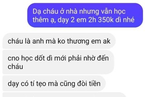 Gia sư 2 em nhưng không được trả tiền, nam sinh Bách khoa đáp trả gắt