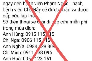 Sự thật 8 số ĐT hỗ trợ cấp cứu COVID-19 ở TP HCM