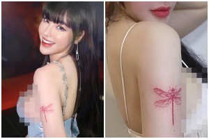 “Hot girl ngực khủng” Elly Trần chăm hở bạo lộ hình xăm mới