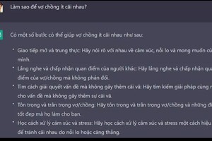 Dân mạng cười ngất với cách nịnh vợ bằng ChatGPT