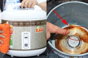 Nồi cơm điện bẩn, chỉ mẹo 5 phút là lại sạch 