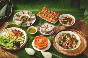 Trổ tài nấu mâm cỗ chay cúng ông Công ông Táo