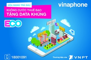 Miễn cước thuê bao tháng cho VinaPhone trả sau