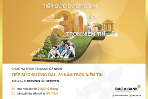 BAC A BANK giảm sâu lãi vay cho khách hàng cá nhân mừng kỷ niệm 30 năm thành lập