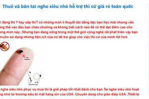 Gian lận thi cử bằng thiết bị công nghệ