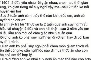 Cô gái bị bạn trai chia tay vì loạt lí do dài như sớ Táo quân