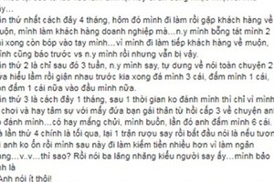 Tâm sự lấy bao nước mắt của cô gái bị người yêu bạo hành